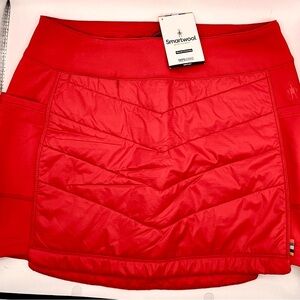 Smartwool Cherry/Pomegranate Quilted Skirt Running